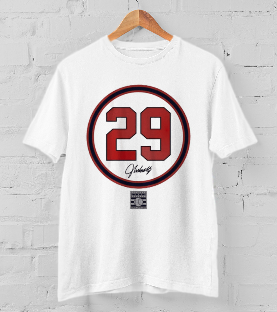 John Smoltz 29 Signature Red Circle T-Shirt