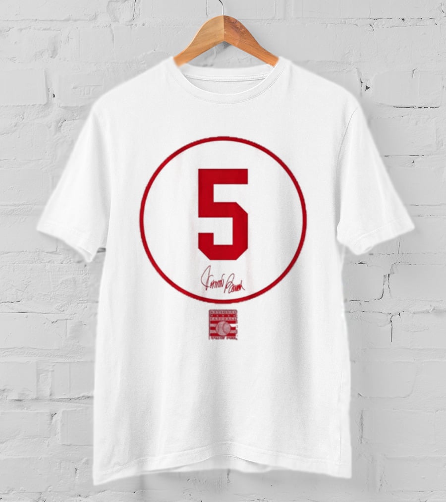 Johnny Bench Number 5 Signature Vintage Baseball T-Shirt