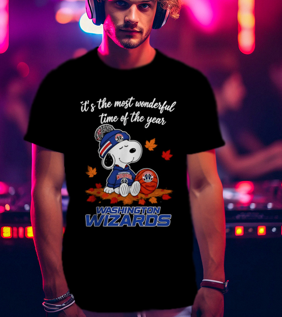 Washington Wizards Snoopy It's The Most Wonderful Time Of The Year Halloween 2026 T-Shirt