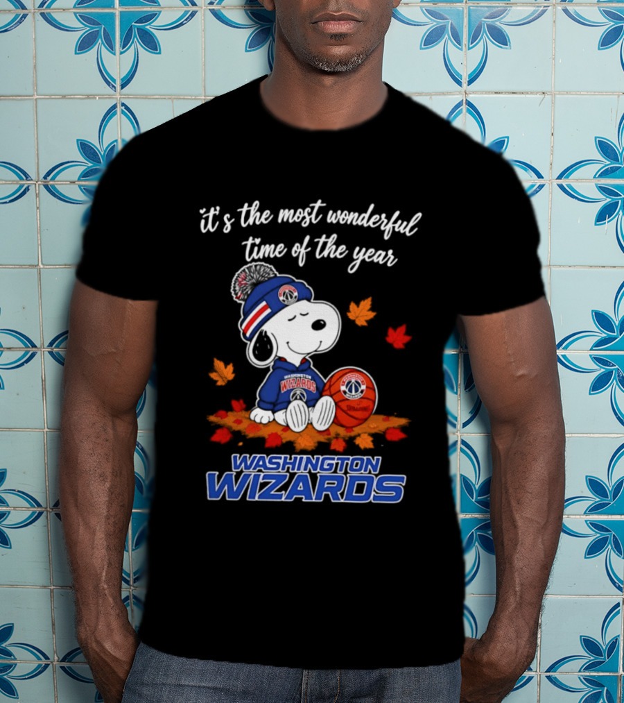 Washington Wizards Snoopy It's The Most Wonderful Time Of The Year Halloween 2026 T-Shirt