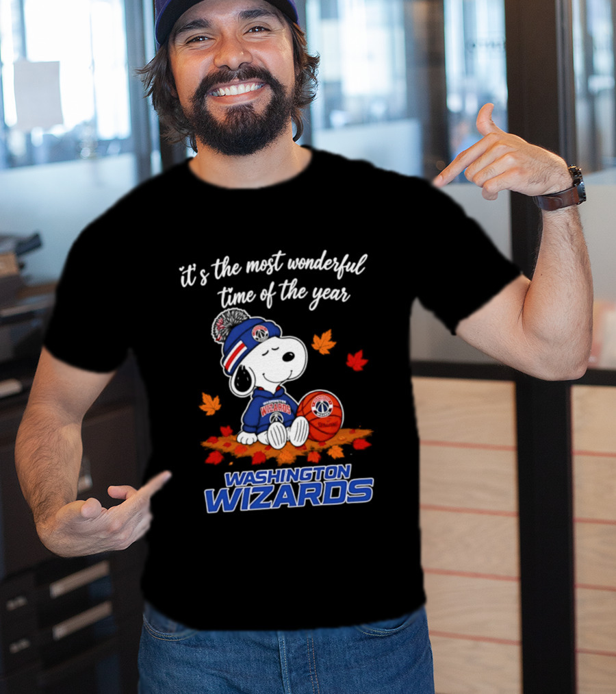 Washington Wizards Snoopy It's The Most Wonderful Time Of The Year Halloween 2026 T-Shirt