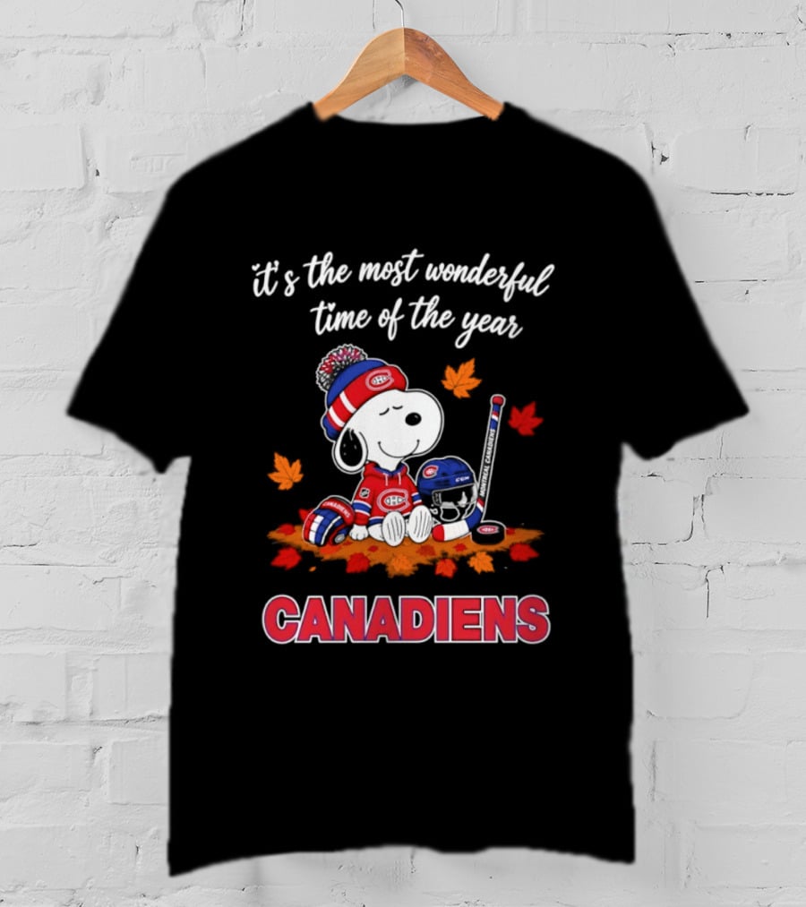 Canadiens Snoopy It's The Most Wonderful Time Of The Year Halloween 2026 T-Shirt