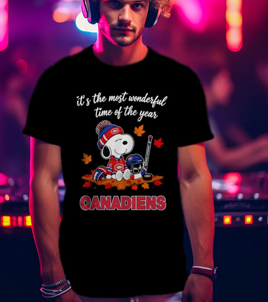 Canadiens Snoopy It's The Most Wonderful Time Of The Year Halloween 2026 T-Shirt