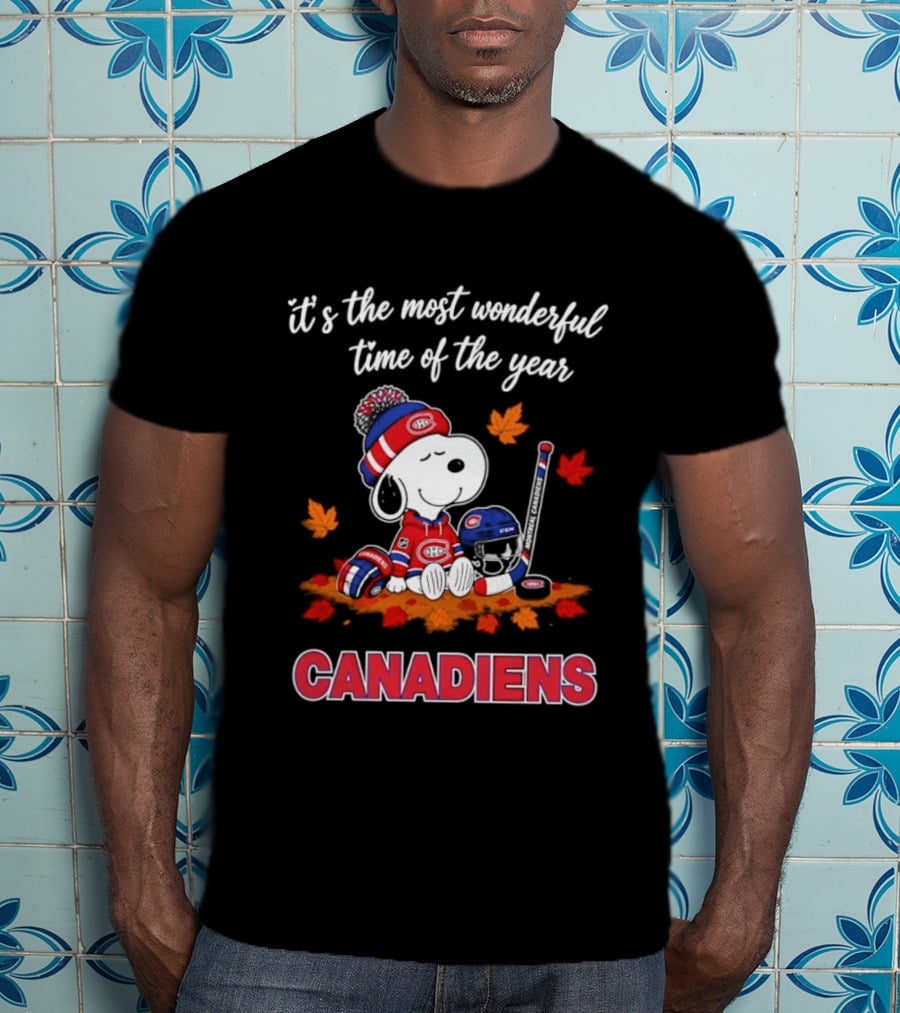 Canadiens Snoopy It's The Most Wonderful Time Of The Year Halloween 2026 T-Shirt