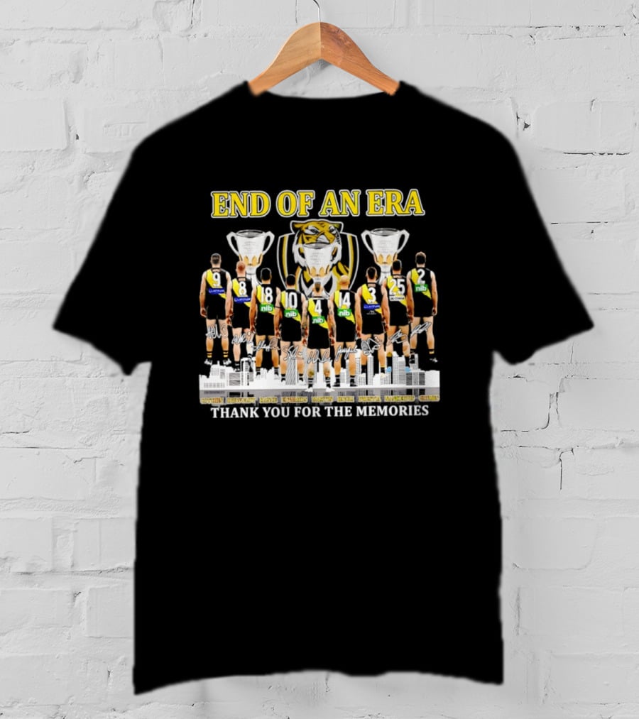 End Of An Era Richmond Tigers Thank You For The Memories T-Shirt