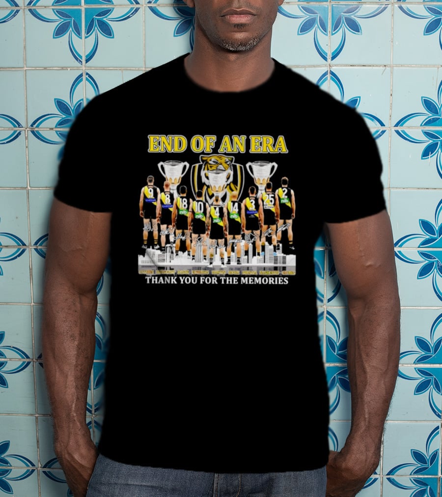 End Of An Era Richmond Tigers Thank You For The Memories T-Shirt