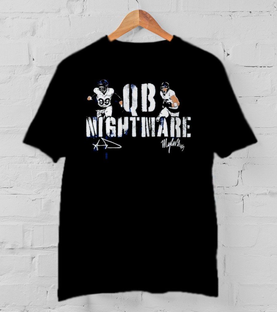 QB Nightmare Aaron Donald Myles Garrett T-Shirt
