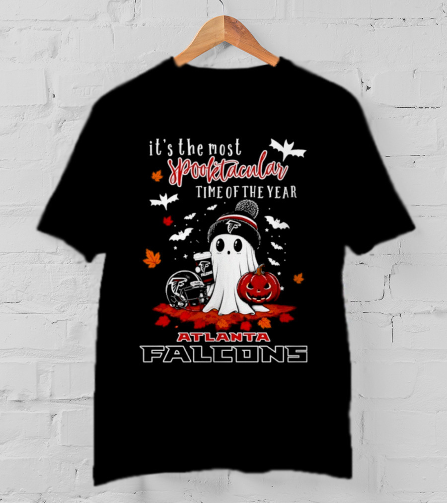 Atlanta Falcons Halloween Ghost 2026 It's The Most Spooktacular Time Of The Year T-Shirt