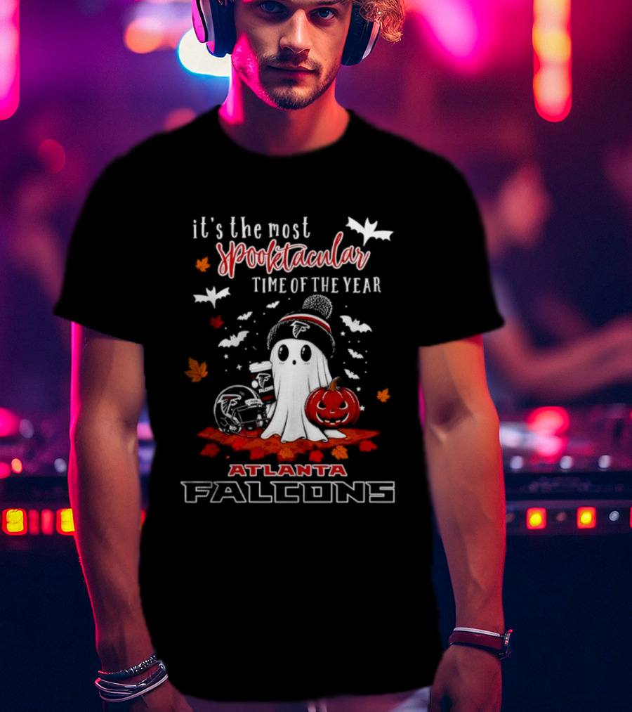 Atlanta Falcons Halloween Ghost 2026 It's The Most Spooktacular Time Of The Year T-Shirt