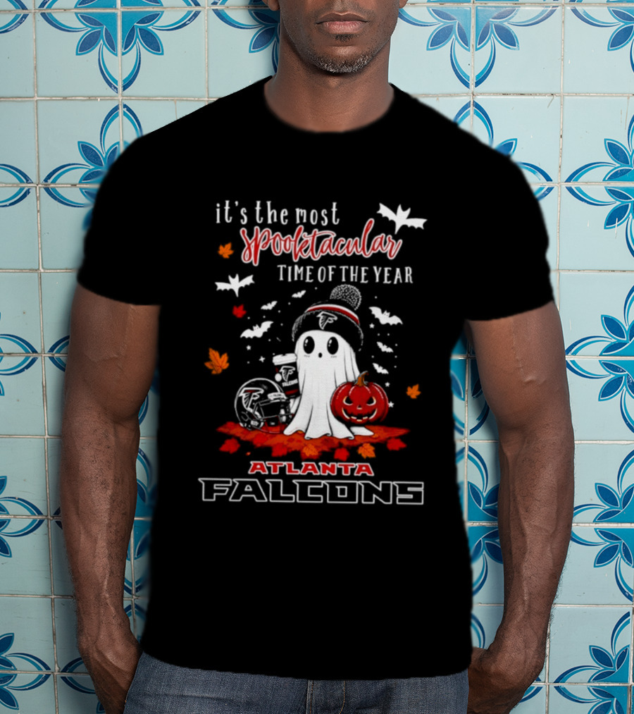 Atlanta Falcons Halloween Ghost 2026 It's The Most Spooktacular Time Of The Year T-Shirt