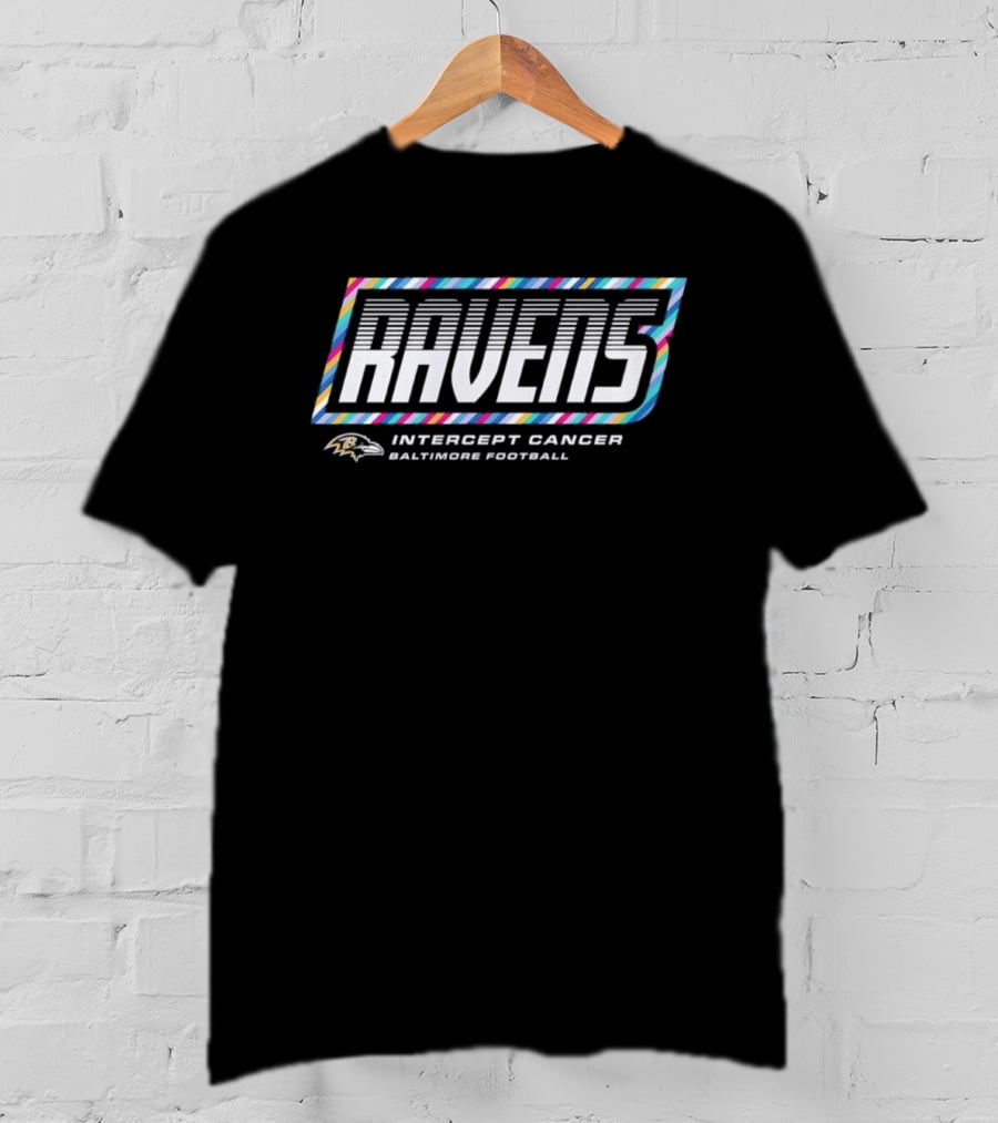 Baltimore Ravens Intercept Cancer Baltimore Football T-Shirt