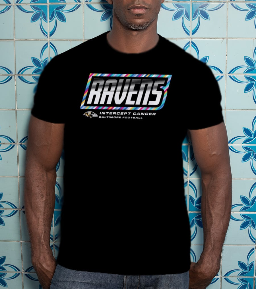 Baltimore Ravens Intercept Cancer Baltimore Football T-Shirt