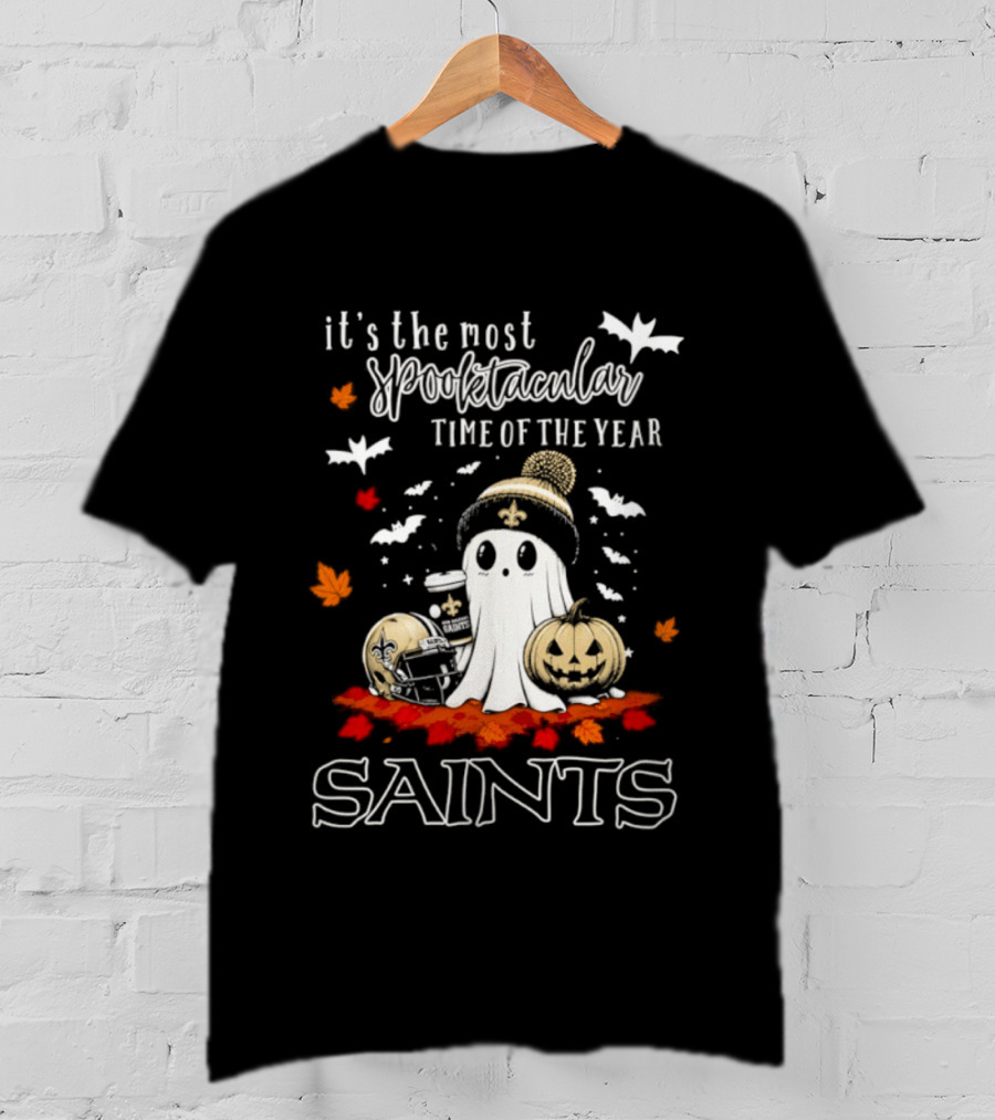 New Orleans Saints Halloween Ghost 2026 It's The Most Spooktacular Time Of The Year T-Shirt