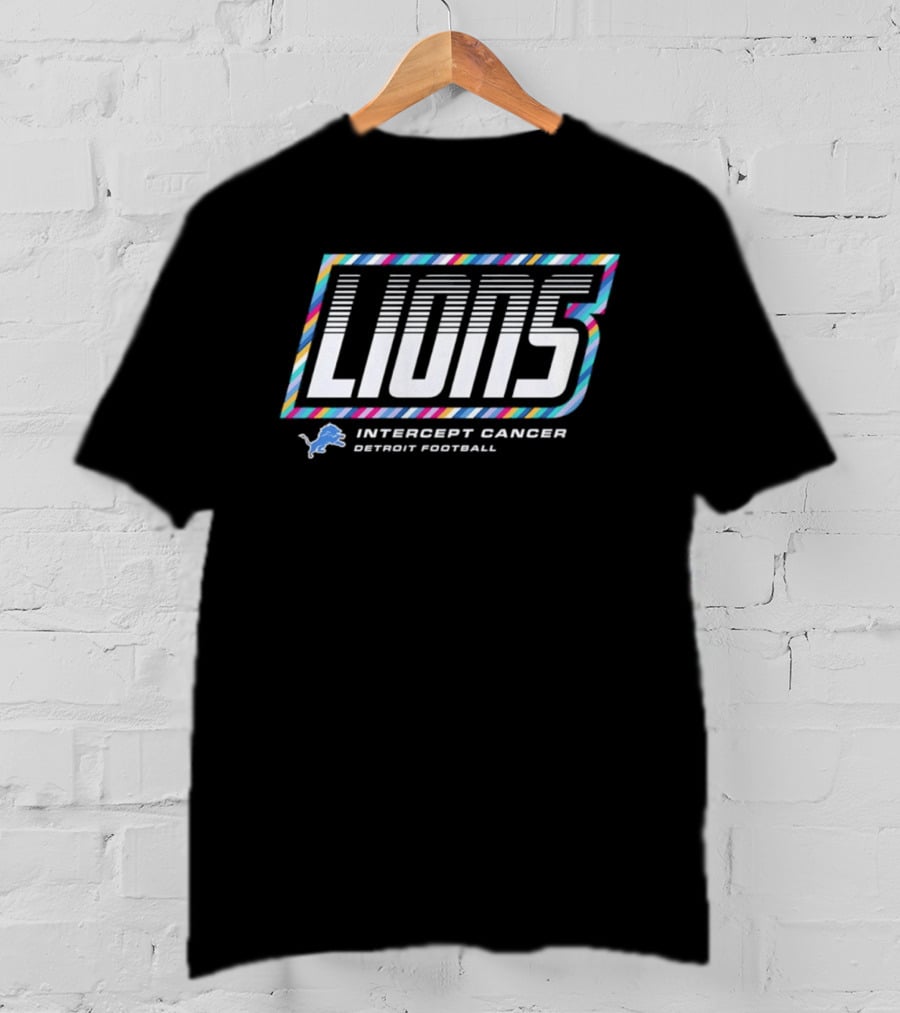 Detroit Lions Intercept Cancer Detroit Football Crucial Catch 2026 T-Shirt