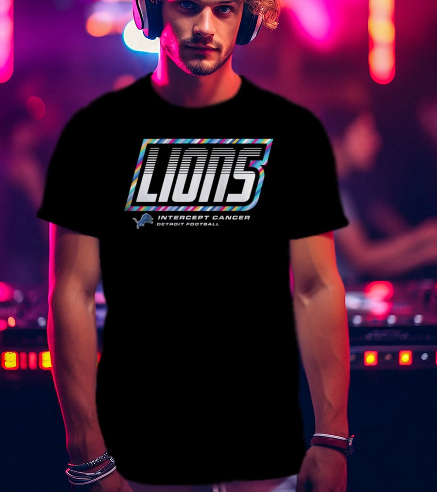 Detroit Lions Intercept Cancer Detroit Football Crucial Catch 2026 T-Shirt