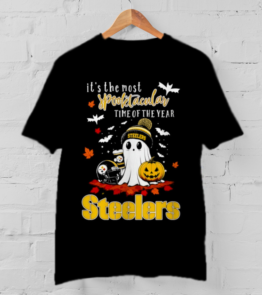Pittsburgh Steelers Halloween 2026 Spooktacular Time Ghost Pumpkin Football T-Shirt