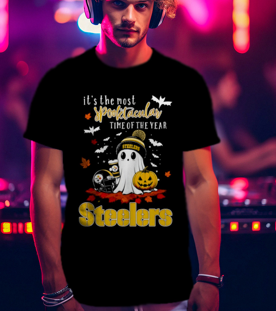 Pittsburgh Steelers Halloween 2026 Spooktacular Time Ghost Pumpkin Football T-Shirt