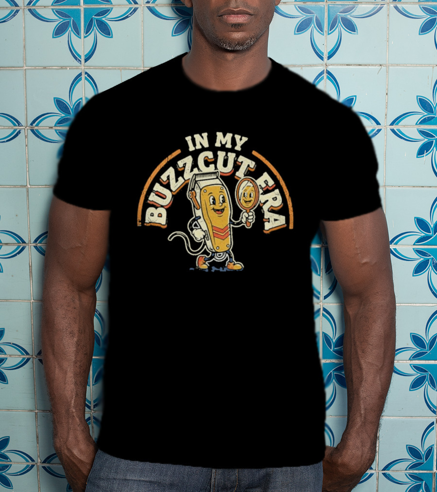 In My Buzzcut Era Vintage Clippers Cartoon T-Shirt