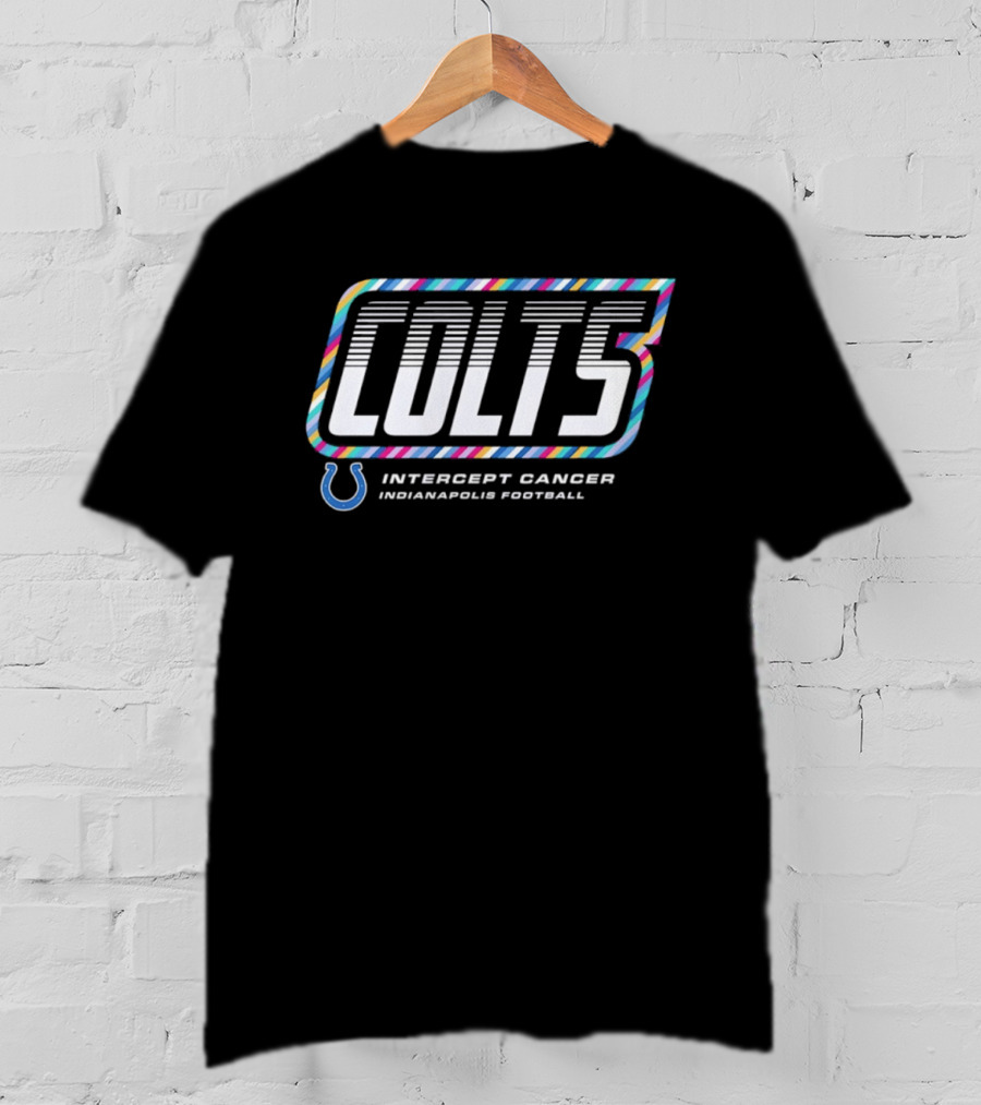 Indianapolis Colts Intercept Cancer Indianapolis Football Crucial Catch 2026 T-Shirt