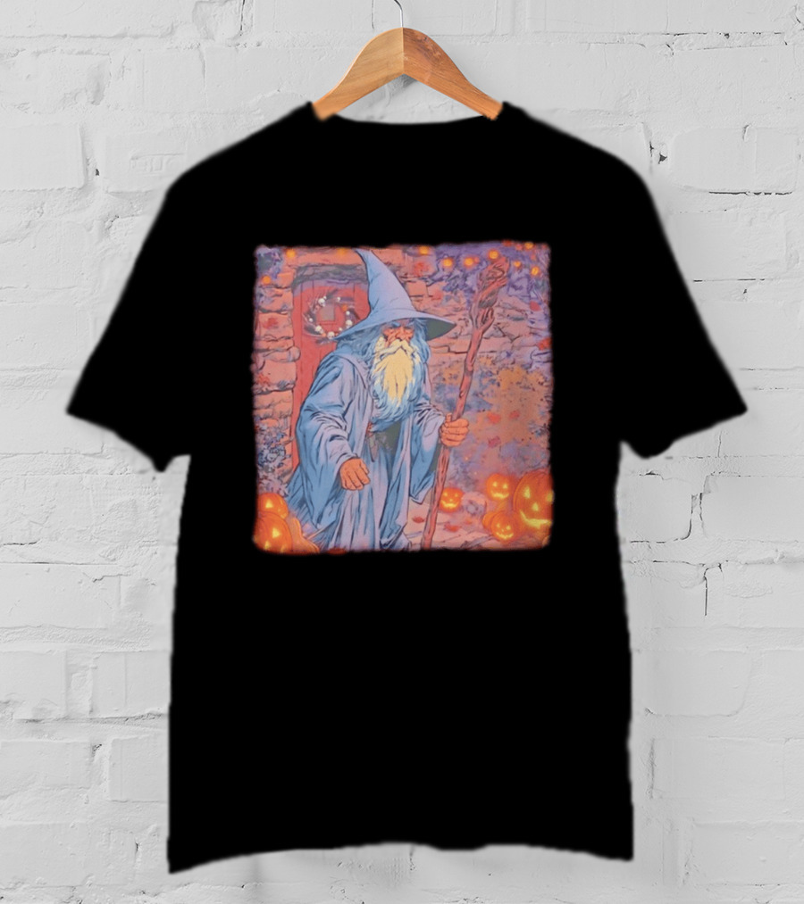 Wizard Halloween Night 2026 Magical Pumpkin Pathway T-Shirt