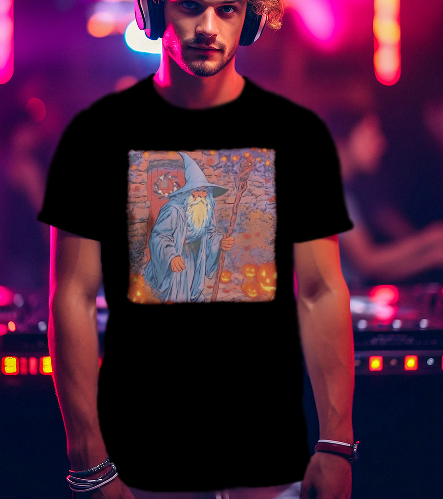 Wizard Halloween Night 2026 Magical Pumpkin Pathway T-Shirt