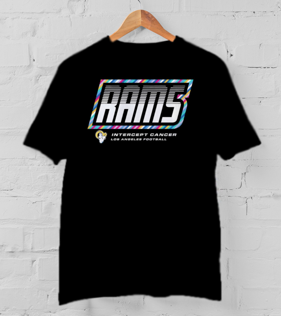 Los Angeles Rams Intercept Cancer Crucial Catch 2026 Los Angeles Football T-Shirt