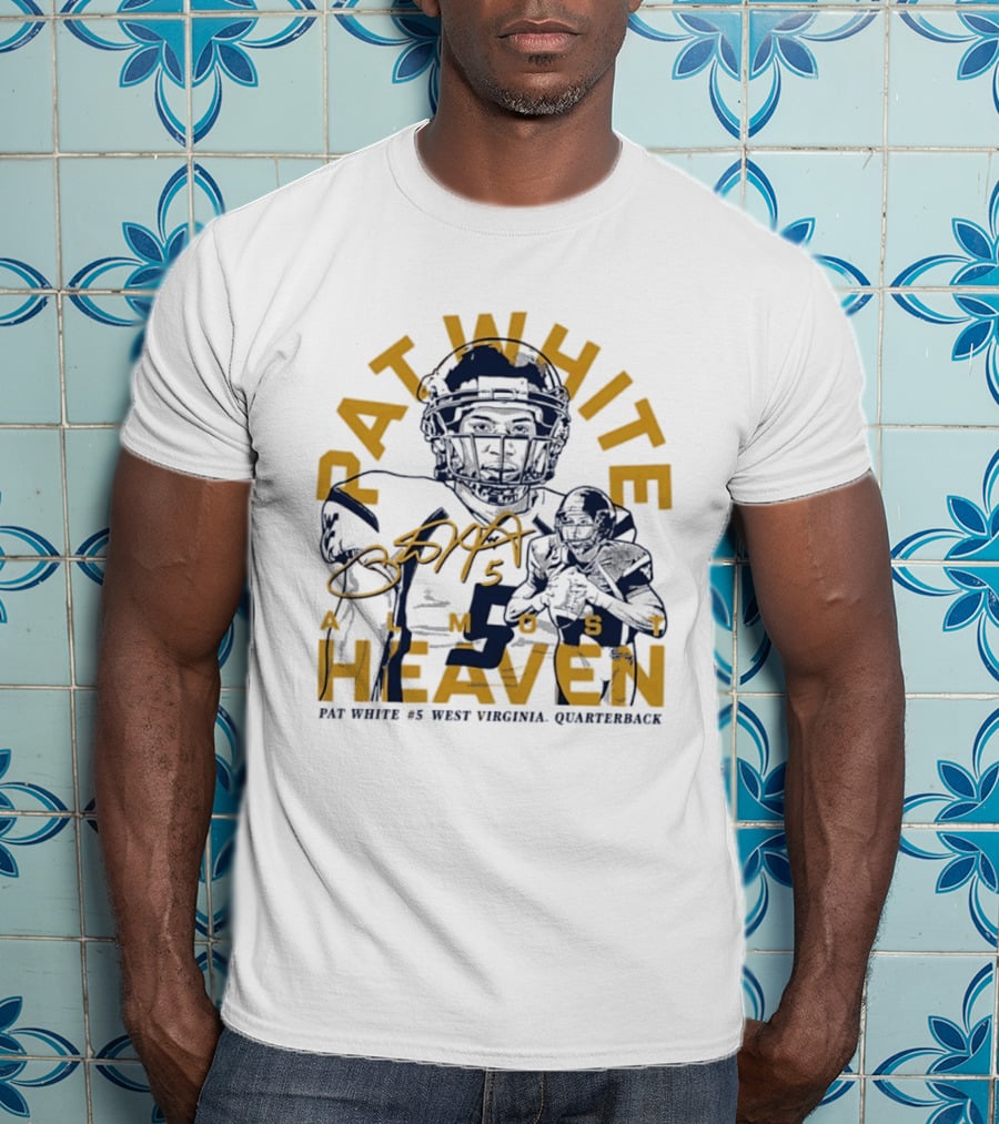 Pat White #5 Almost Heaven West Virginia Quarterback T-Shirt