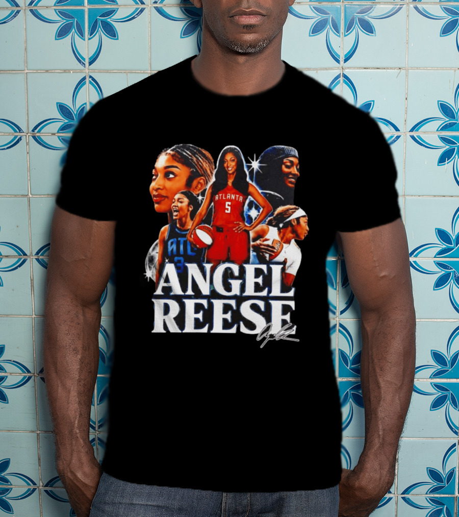 Angel Reese Atlanta Basketball Star Collage T-Shirt