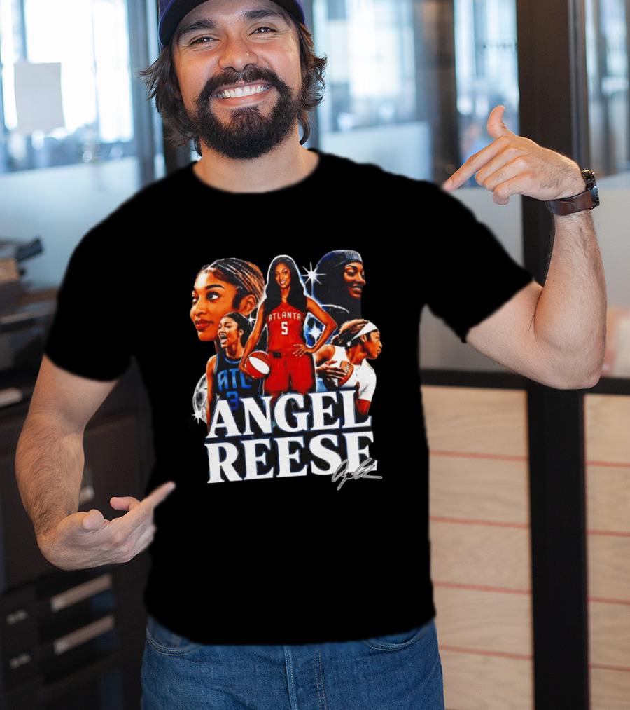 Angel Reese Atlanta Basketball Star Collage T-Shirt