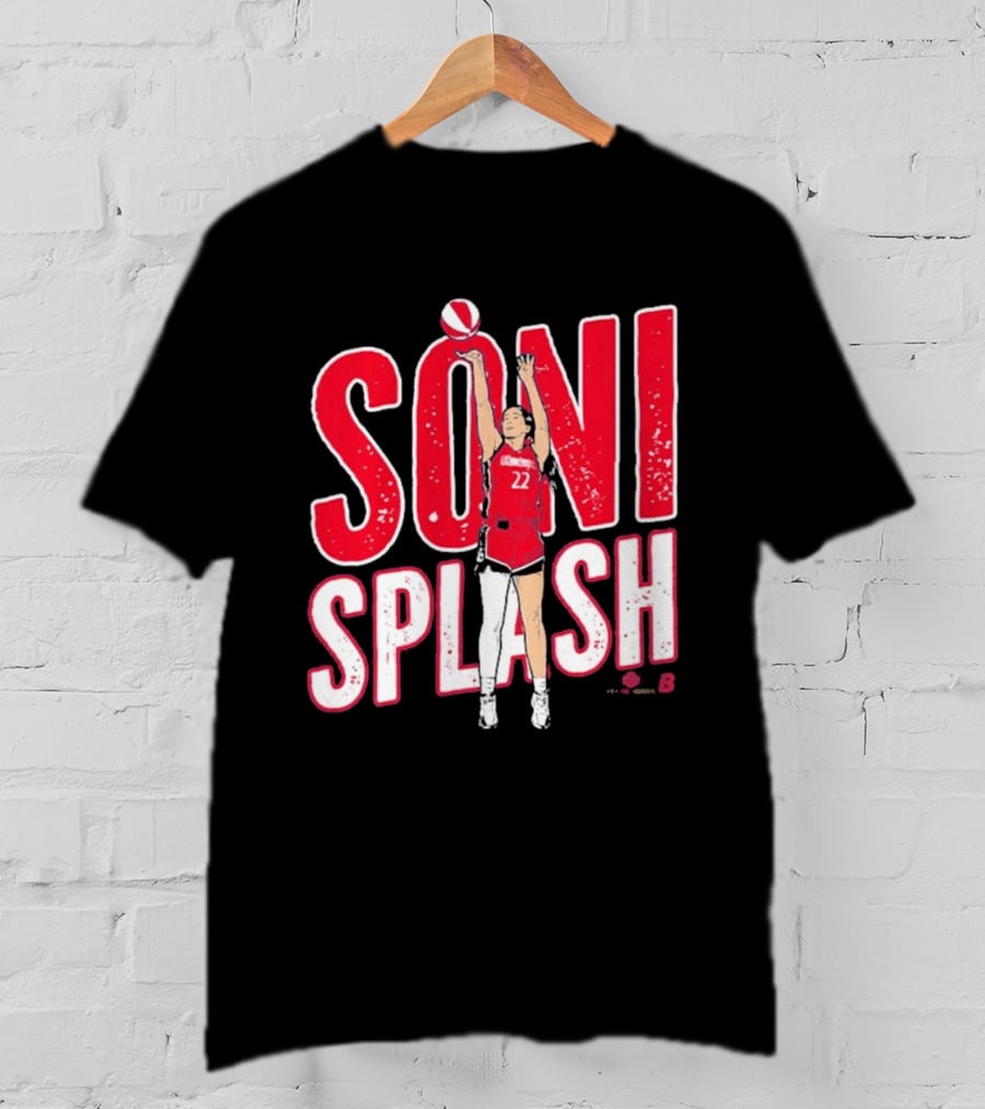 Soni Splash Basketball Player Red Uniform Number 22 T-Shirt