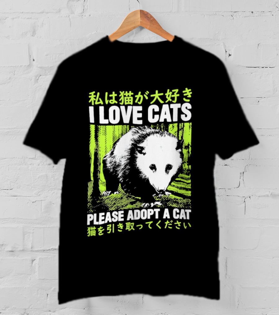 I Love Cats Please Adopt A Cat T-Shirt