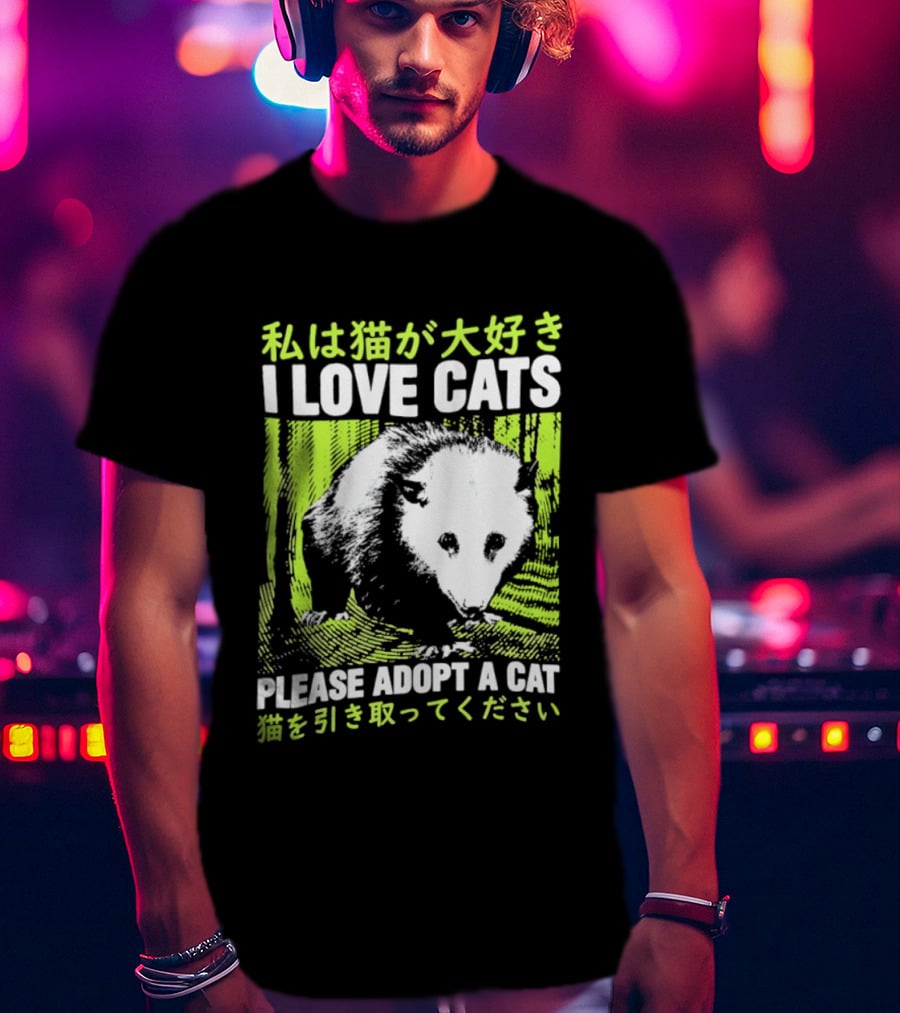I Love Cats Please Adopt A Cat T-Shirt