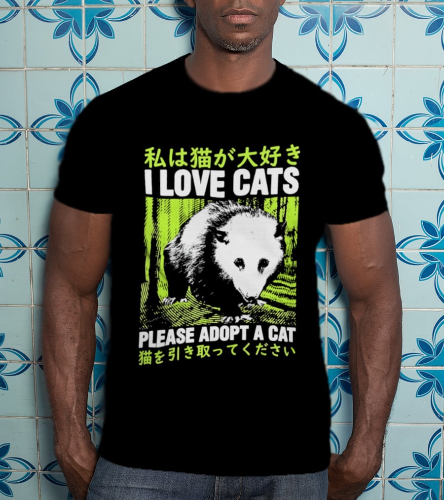 I Love Cats Please Adopt A Cat T-Shirt