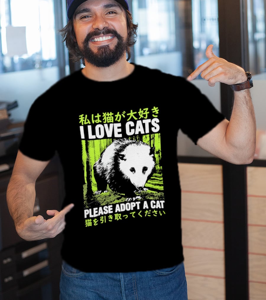 I Love Cats Please Adopt A Cat T-Shirt