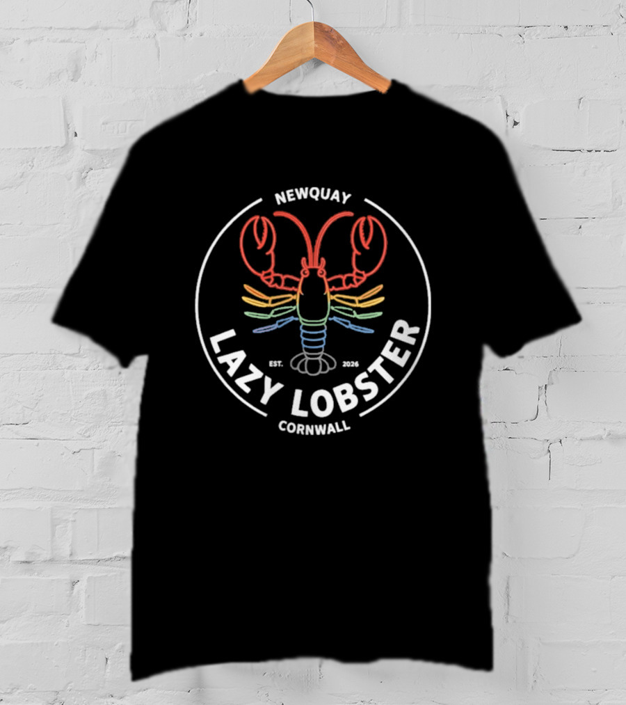 Newquay Lazy Lobster Cornwall T-Shirt