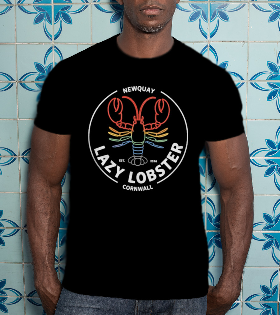 Newquay Lazy Lobster Cornwall T-Shirt