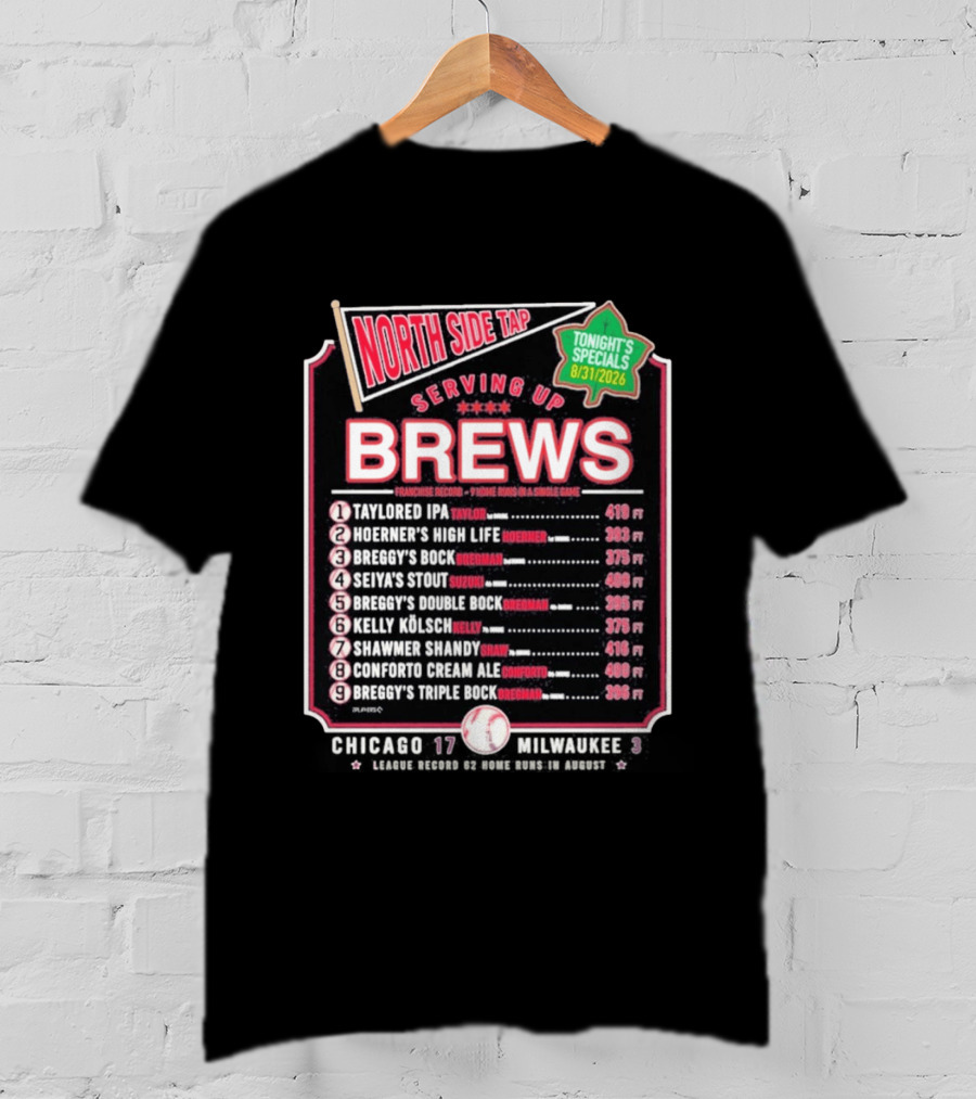 North Side Tap Serving Brews Tonight's Specials Taylored IPA Hoerner's High Life Breggy's Bock T-Shirt