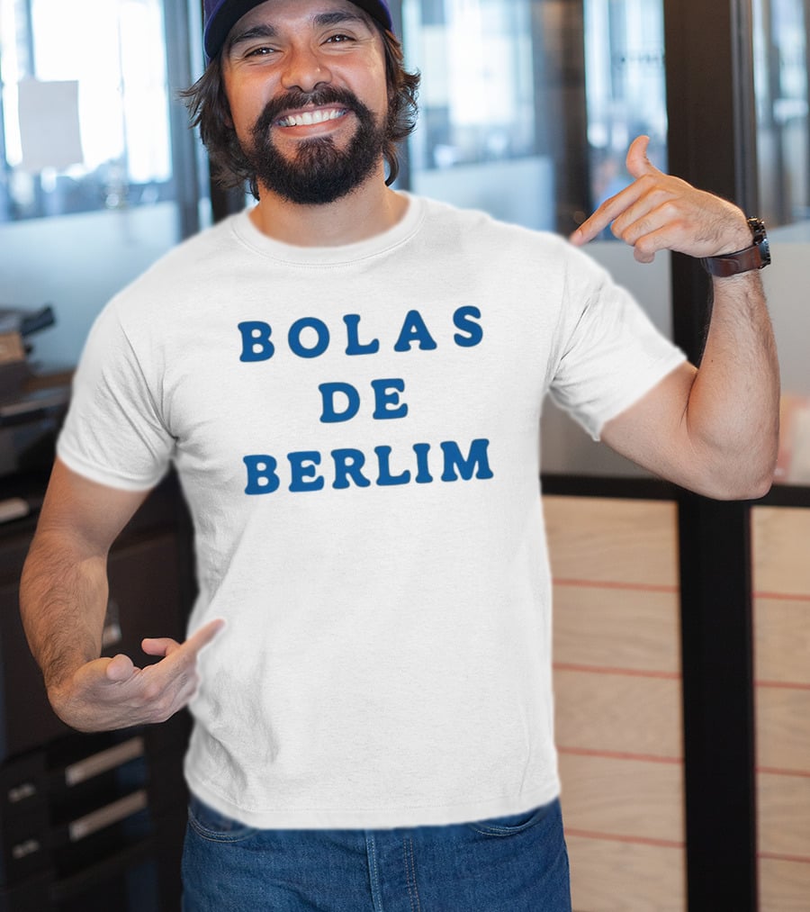 Bolas De Berlim Blue Lettering T-Shirt