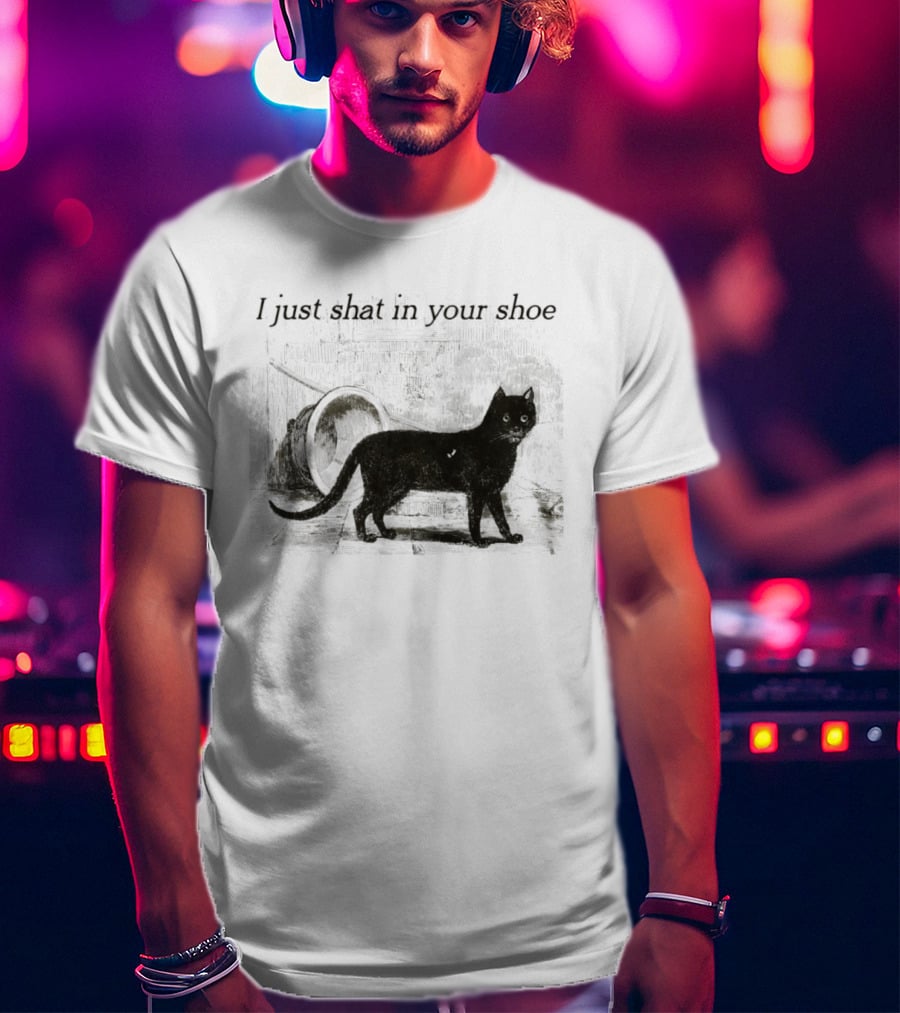 Cat I Just Shat In Your Shoe Silhouette And Litter Box T-Shirt