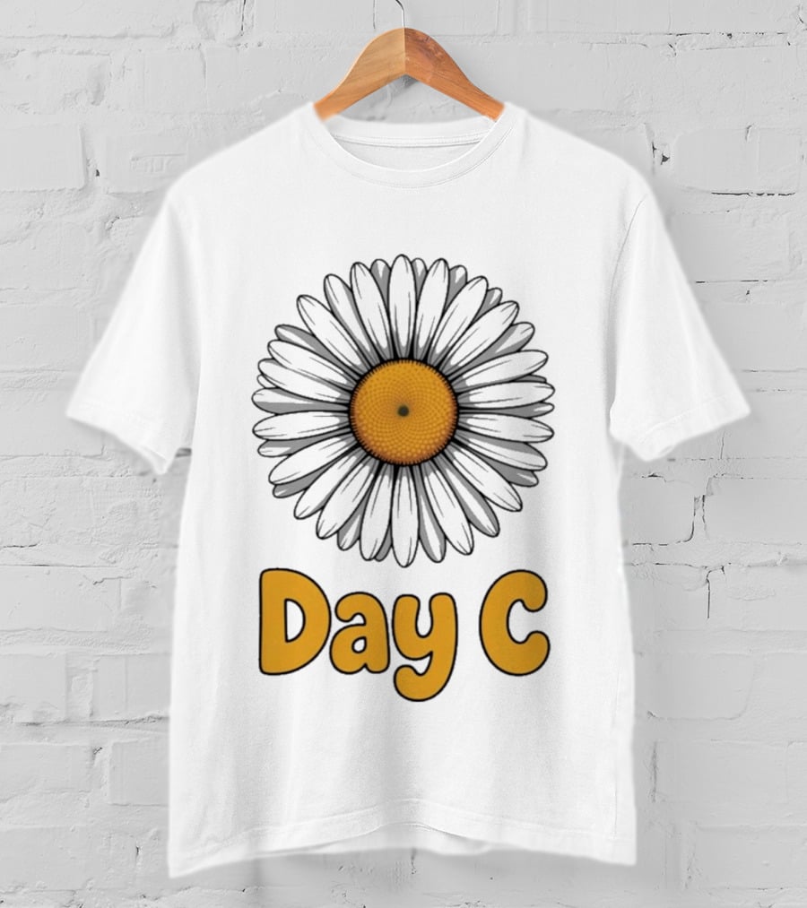 Day C Daisy Flower Vibrant Yellow Petals T-Shirt