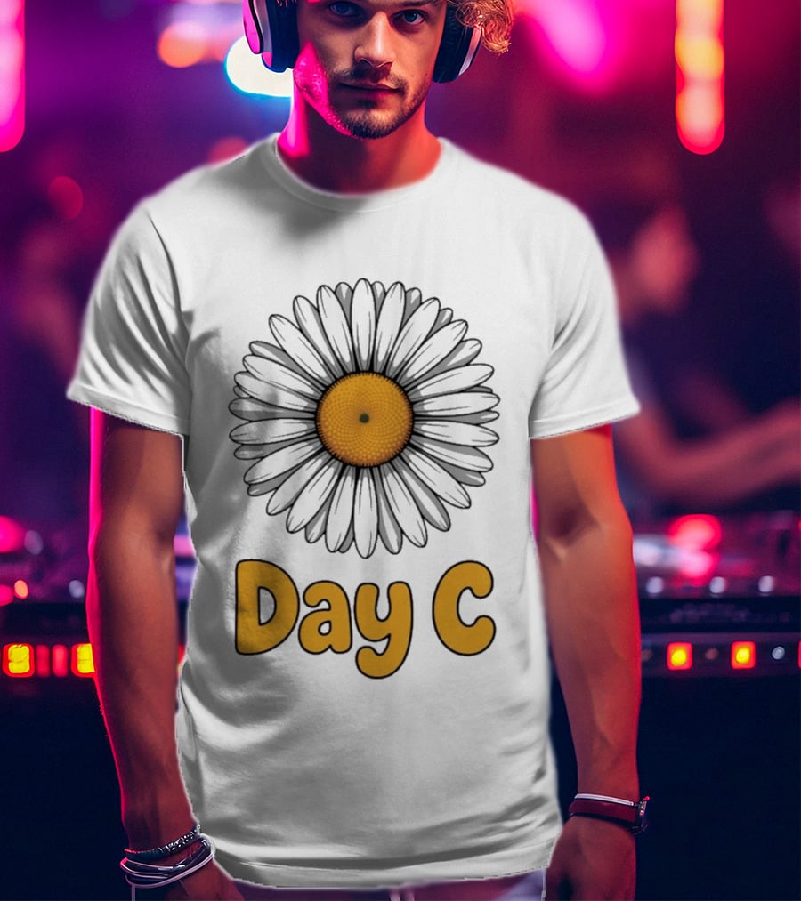 Day C Daisy Flower Vibrant Yellow Petals T-Shirt