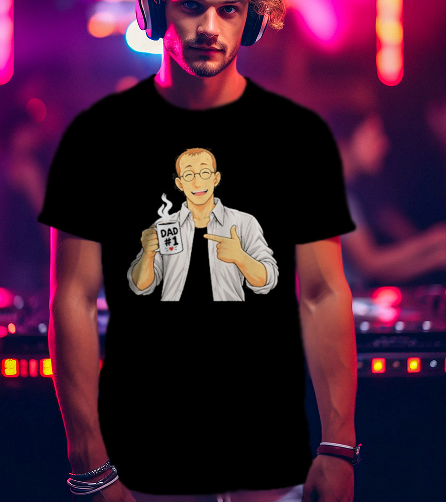 Shou Tucker Dad #1 Anime Character Holding A Cup T-Shirt