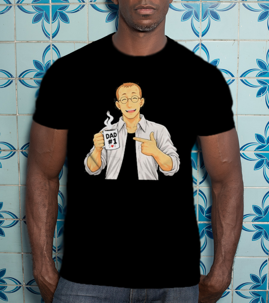 Shou Tucker Dad #1 Anime Character Holding A Cup T-Shirt