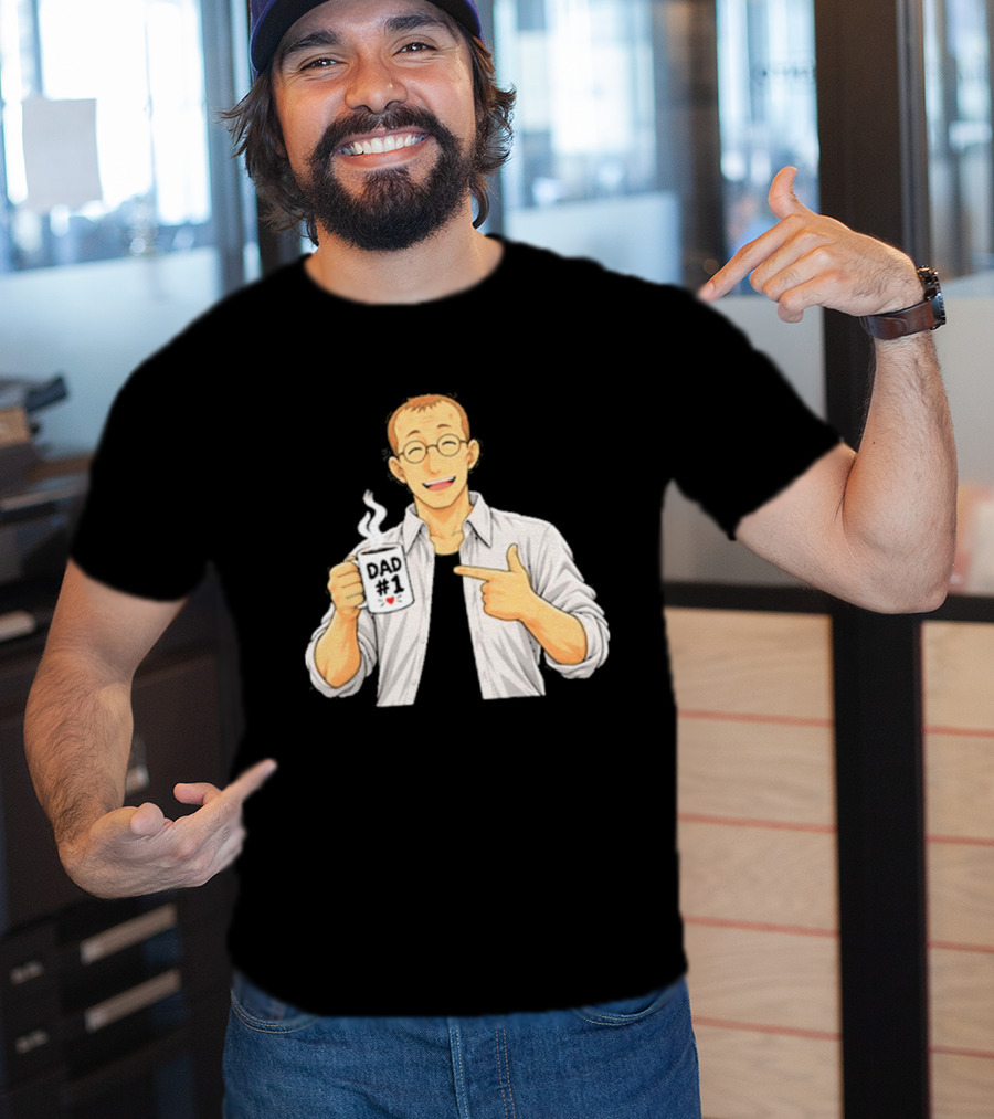 Shou Tucker Dad #1 Anime Character Holding A Cup T-Shirt