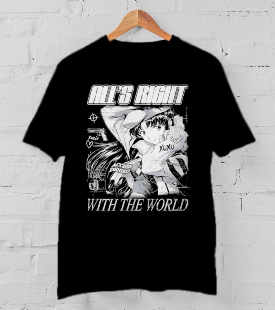 All's Right With The World Misato Katsuragi 90s Anime T-Shirt
