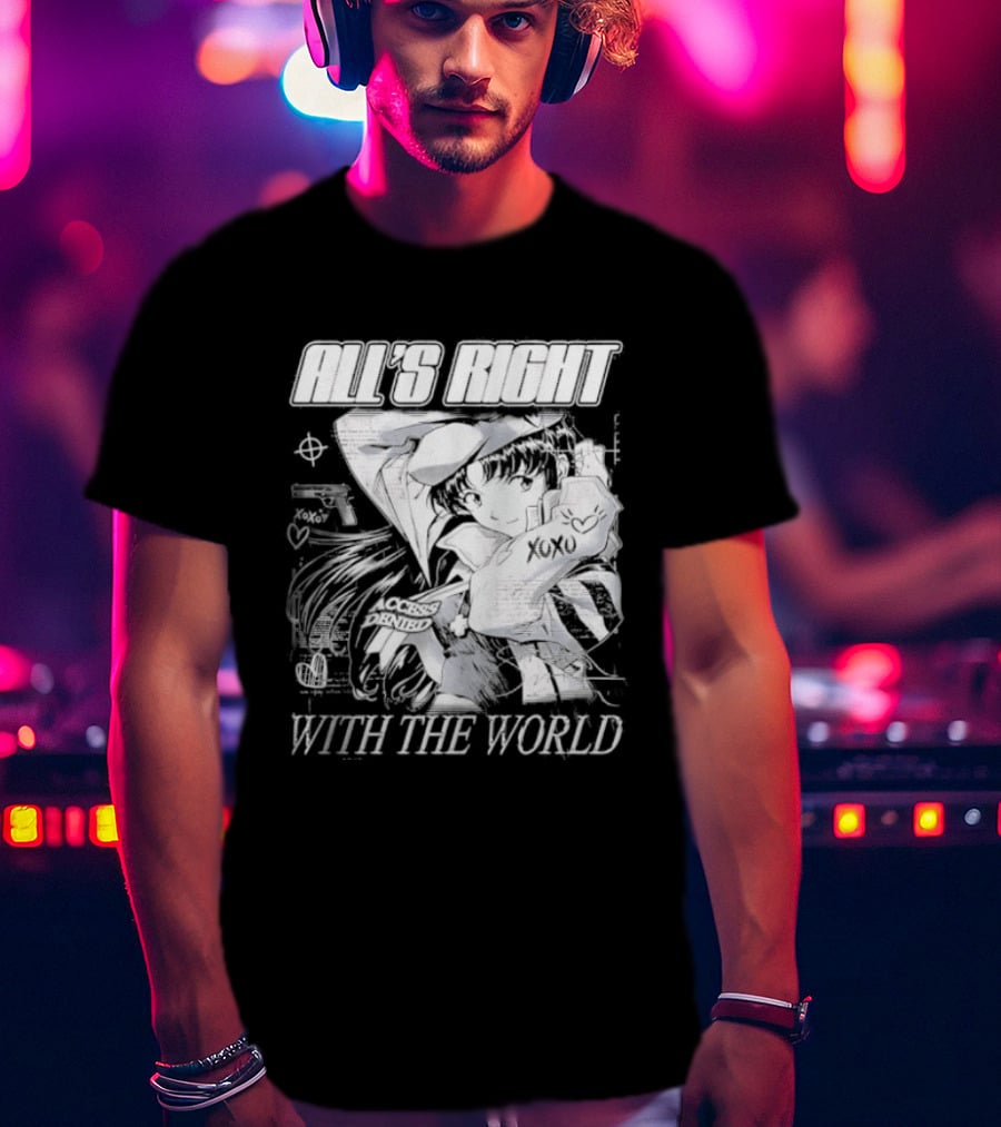 All's Right With The World Misato Katsuragi 90s Anime T-Shirt