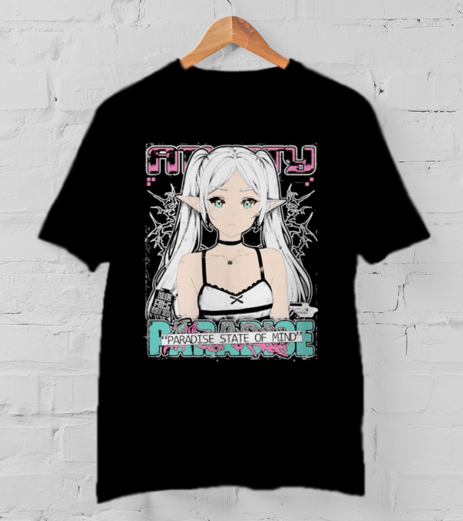Best Frieren Paradise State Of Mind Anime Aesthetic Elf Girl T-Shirt