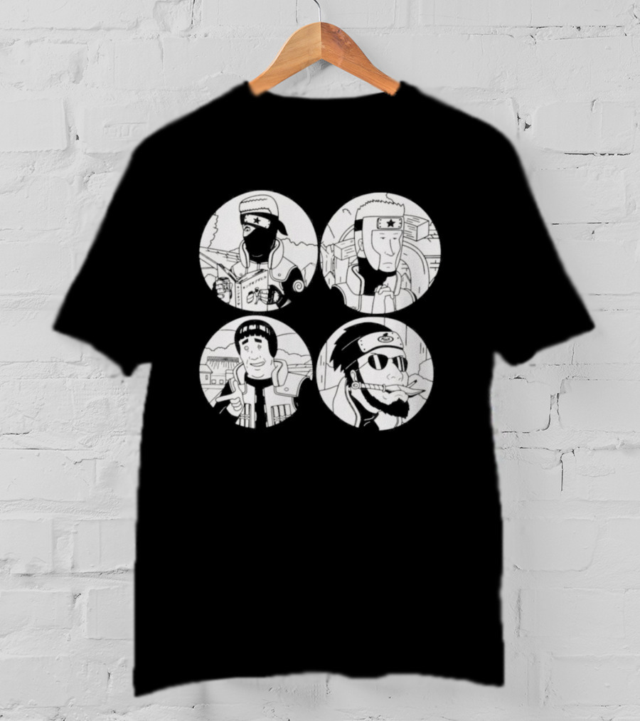 King Of The Hill Naruto Four Face Circles T-Shirt