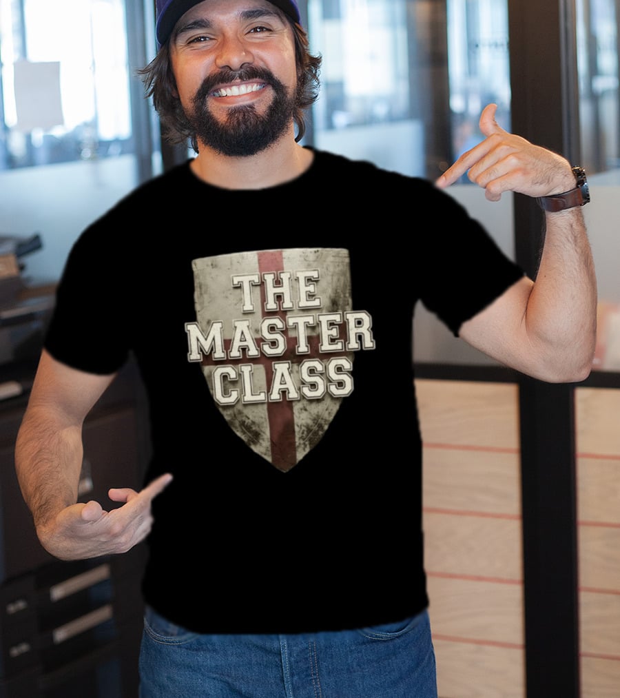 The Master Class Shield Emblem With Cross T-Shirt