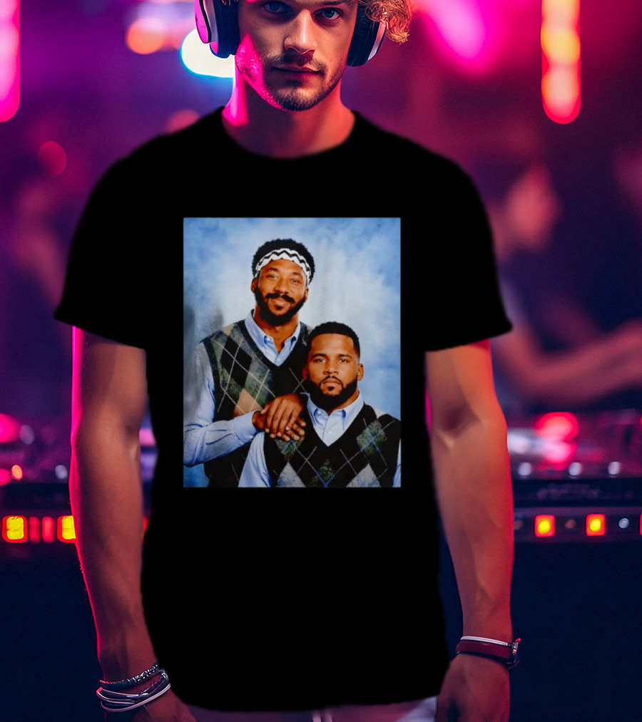 Myles Garrett Aaron Donald Los Angeles Rams Step Brothers T-Shirt
